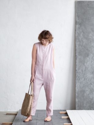 Sleeveless Linen Women Overall | Jumpsuits | Sustainable clothing | OffOn clothing