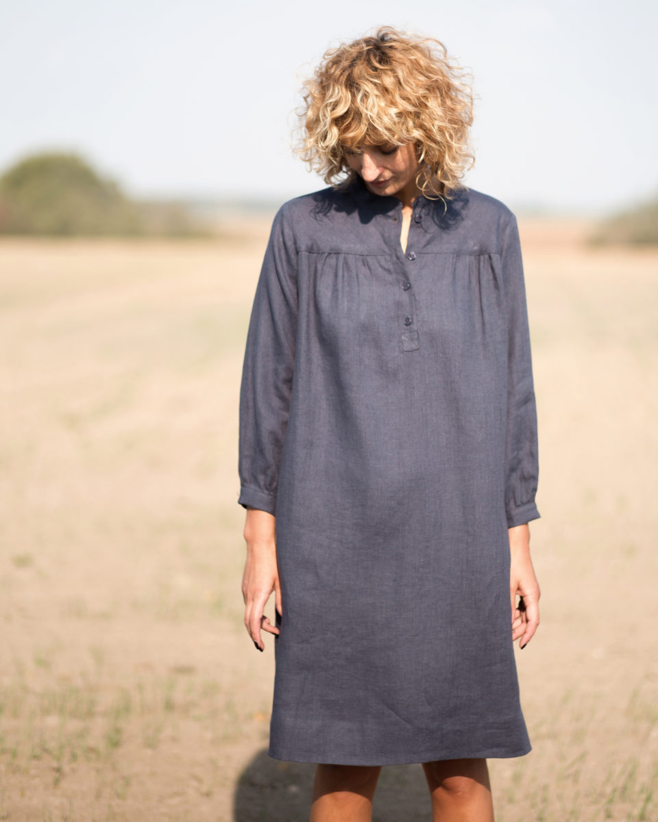 Loose fit tunic linen dress | Dress | Sustainable clothing | OffOn clothing
