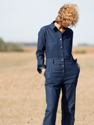Long sleeve relaxed fit denim coverall | Jumpsuits | Sustainable clothing | OffOn clothing