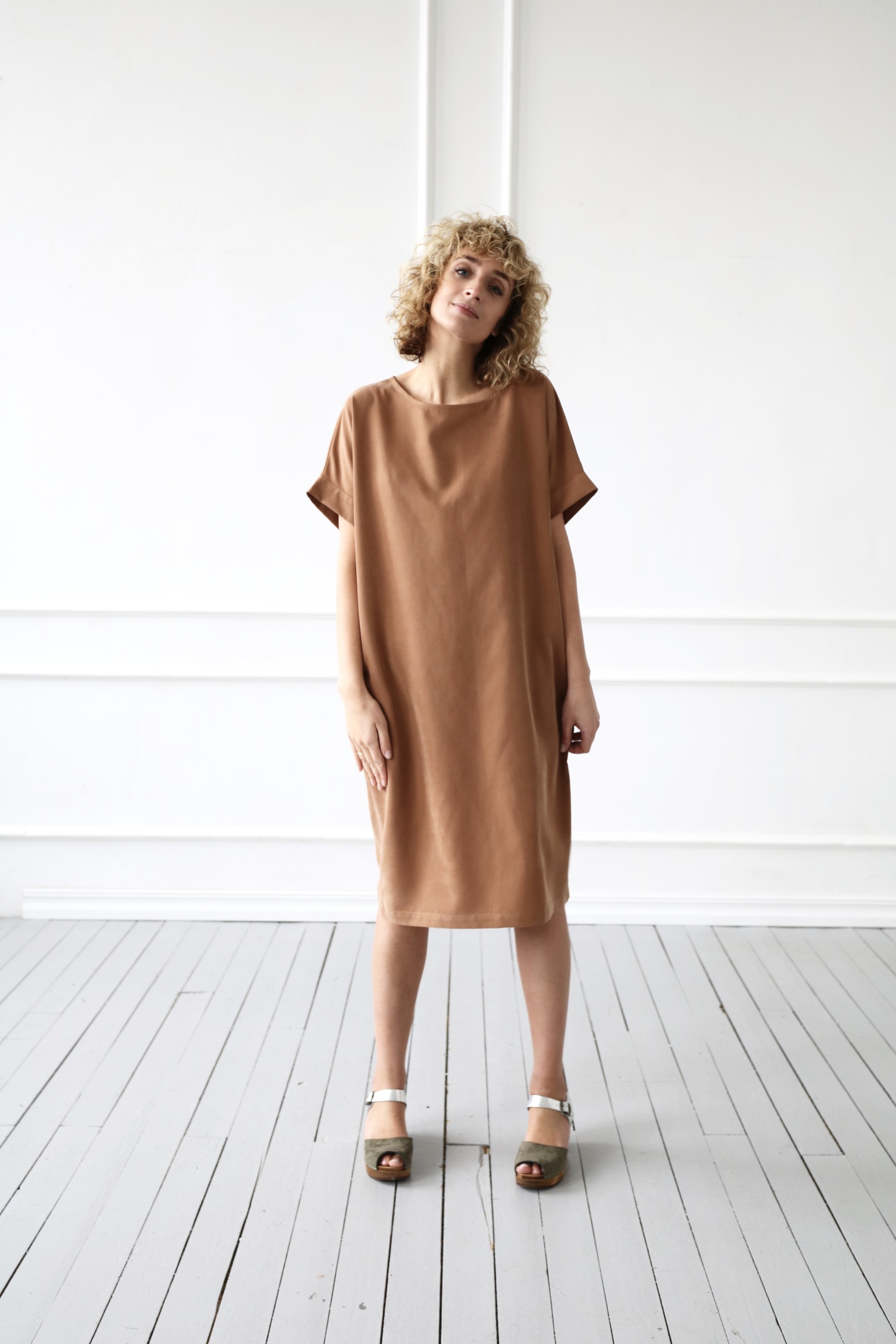 Cocoon style loose fit dress – OffOn