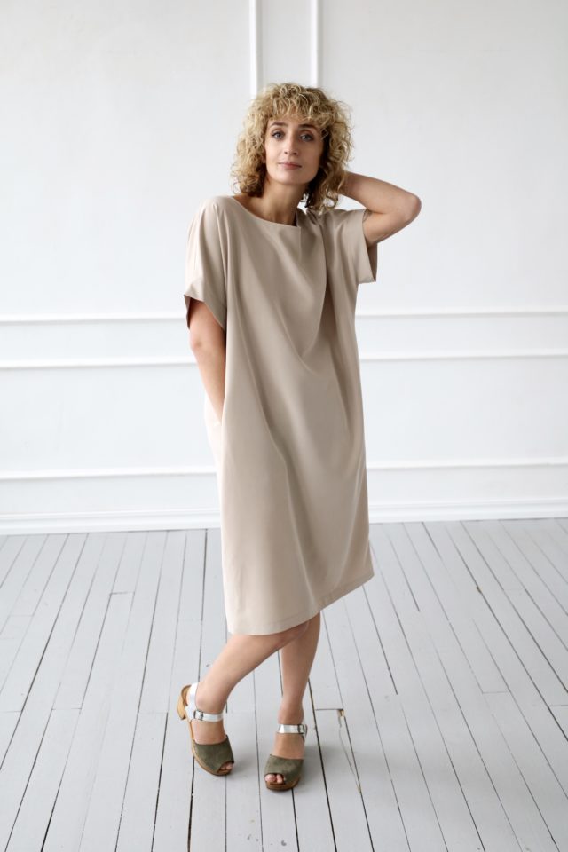 Cocoon style loose fit dress – OffOn