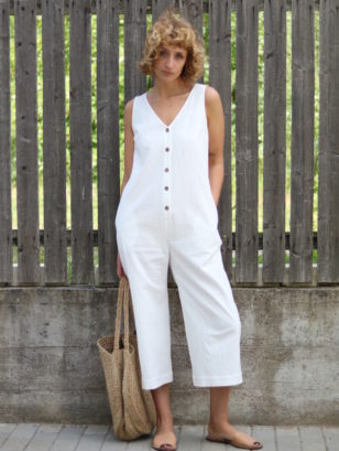 Sleeveless Cotton Overall | Jumpsuits | Sustainable clothing | OffOn clothing