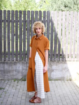 Oversize linen shirt dress | Dress | Sustainable clothing | OffOn clothing