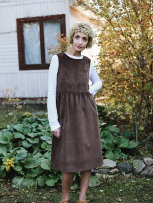 Sleeveless Needlecord Dress | Dress | Sustainable clothing | OffOn clothing