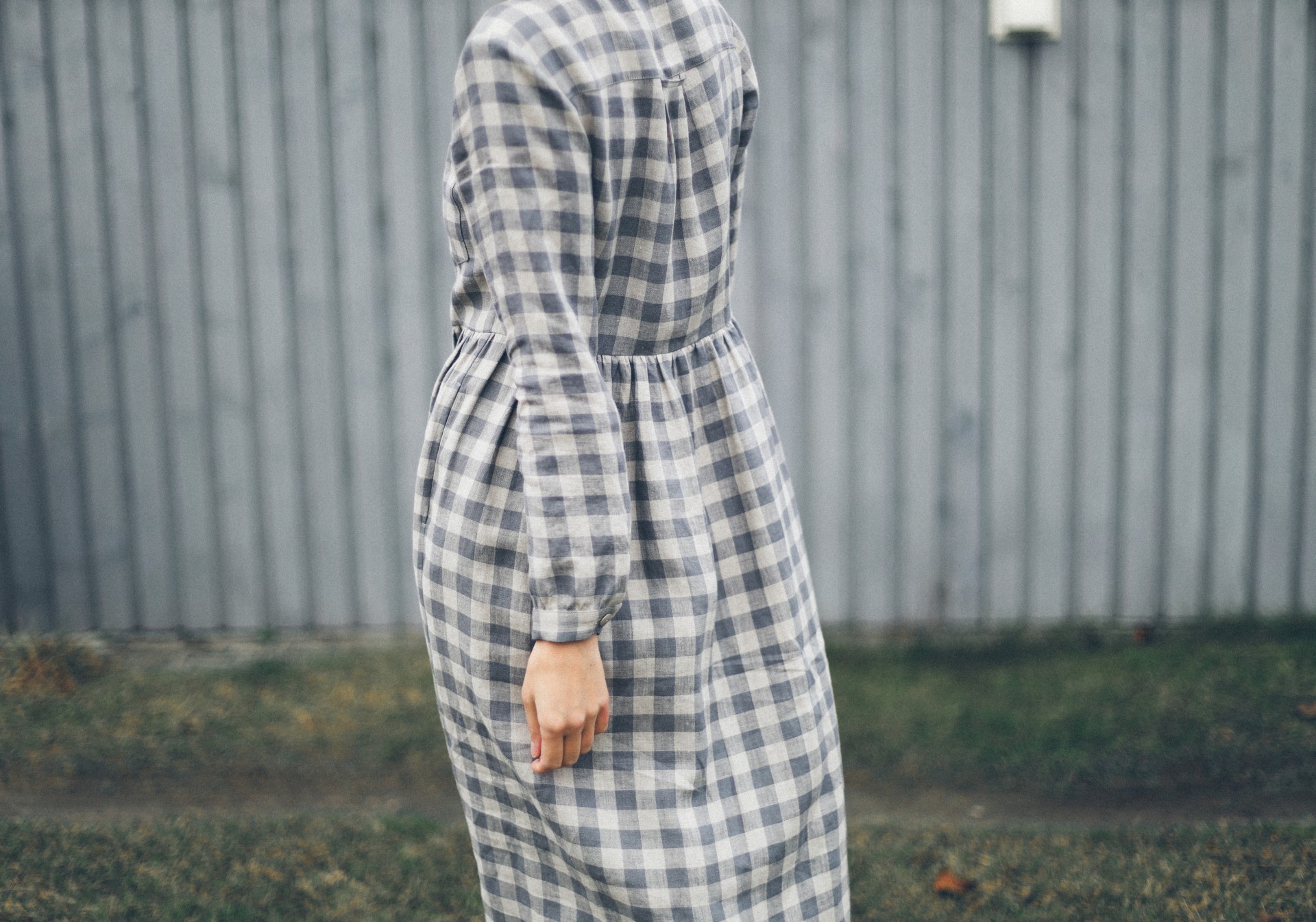 Linen button up MIDI dress – OffOn