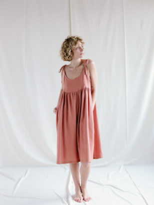 Tie Strap Linen Sundress | Dress | Sustainable clothing | OffOn clothing