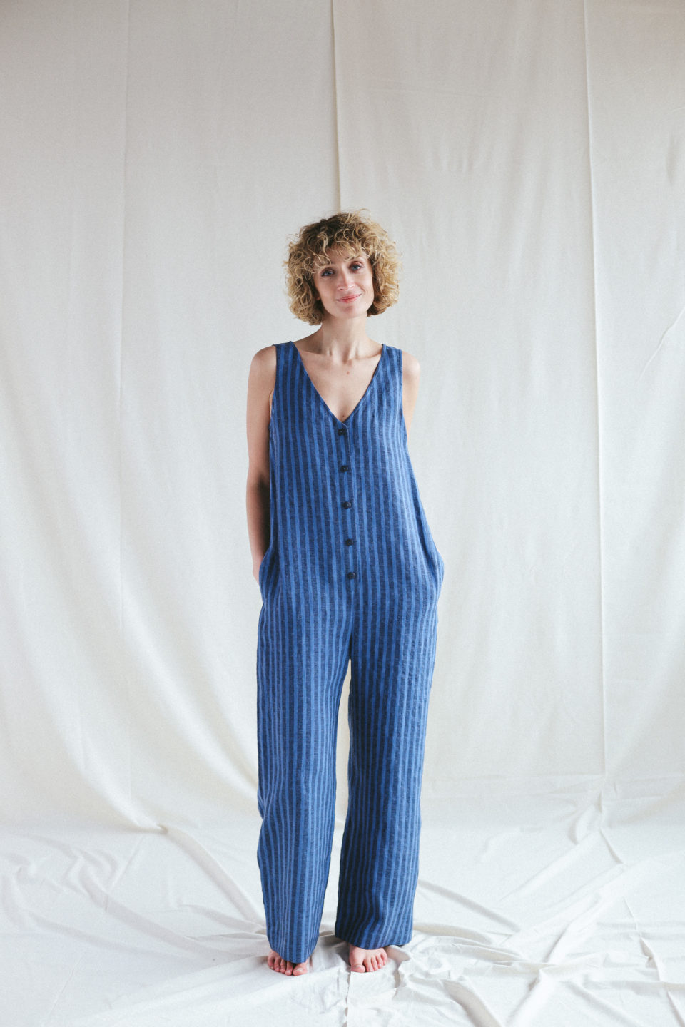 Linen wide leg summer jumpsuit | Jumpsuits | Sustainable clothing | OffOn clothing
