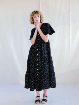 Tiered Maxi linen dress | Dress | Sustainable clothing | OffOn clothing
