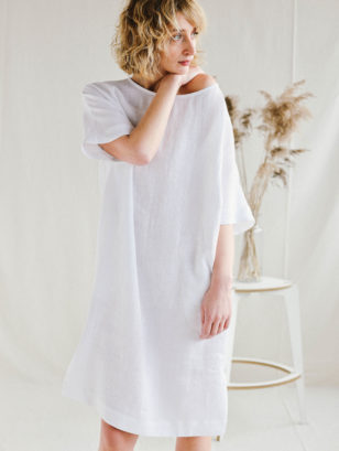 Linen oversized tunic dress | Dress | Sustainable clothing | OffOn clothing