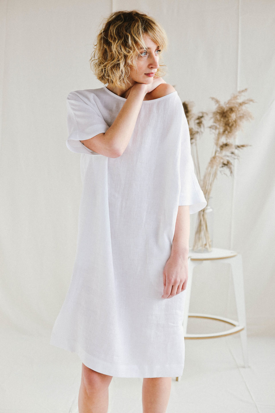 Linen oversized tunic dress | Dress | Sustainable clothing | OffOn clothing