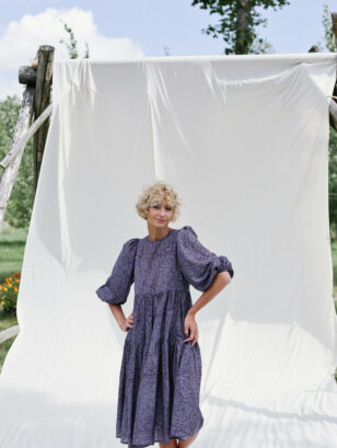 Floral tana lawn cotton swingy dress WILLOW WALK | Dress | Sustainable clothing | OffOn clothing