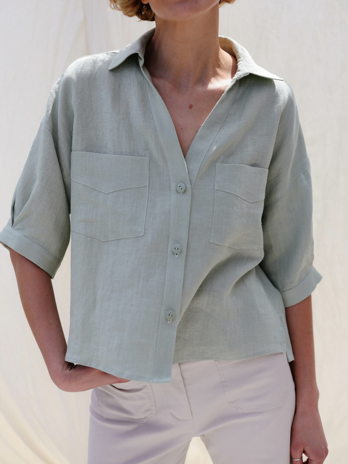 Linen oversized fit shirt Polly – OffOn