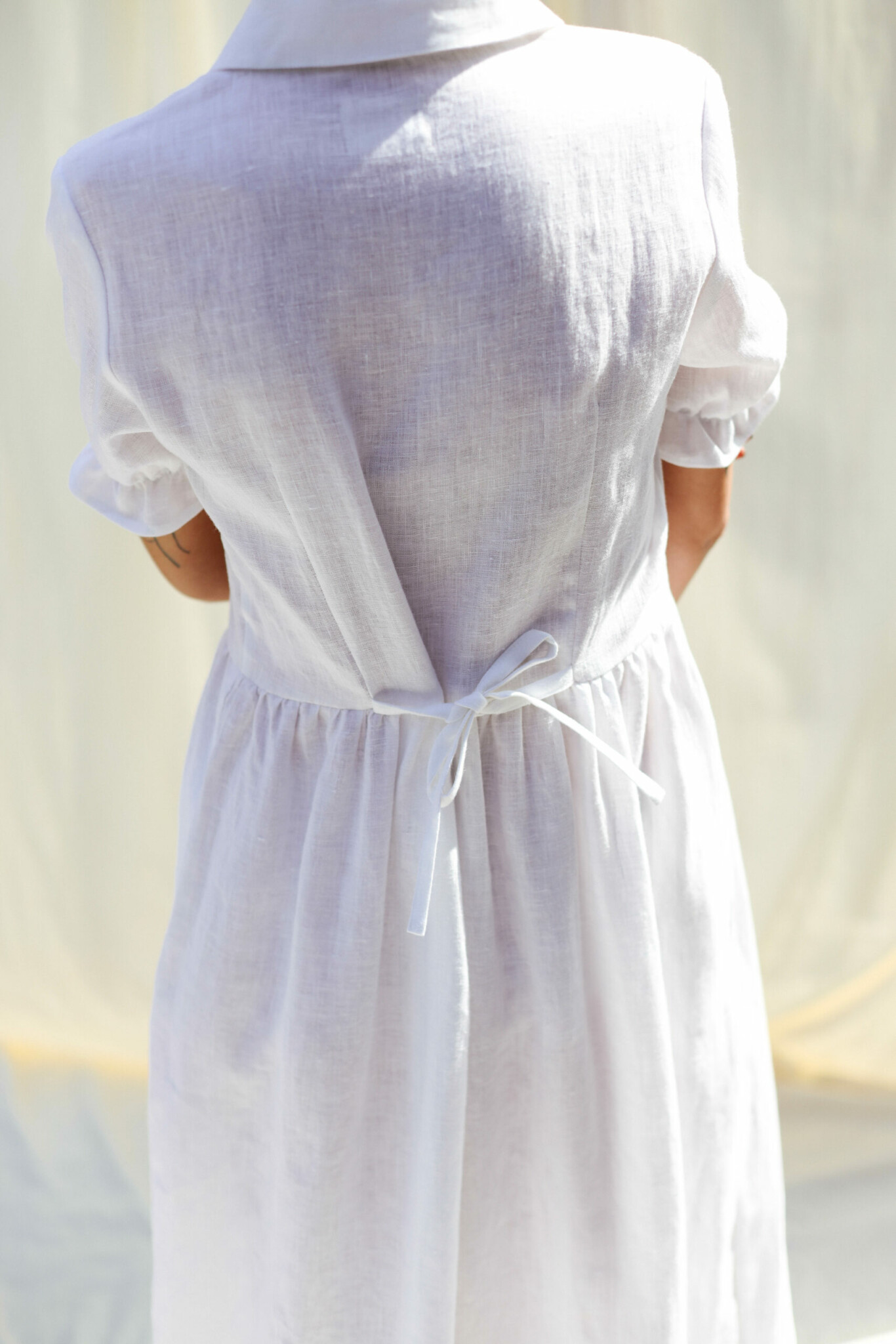 Blush Lace Linen Button Down main image 1