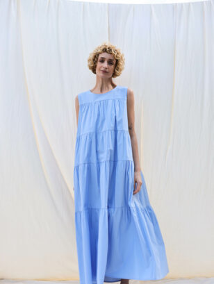 Sleveless Maxi cotton dress JULIE | Dress | Sustainable clothing | OffOn clothing