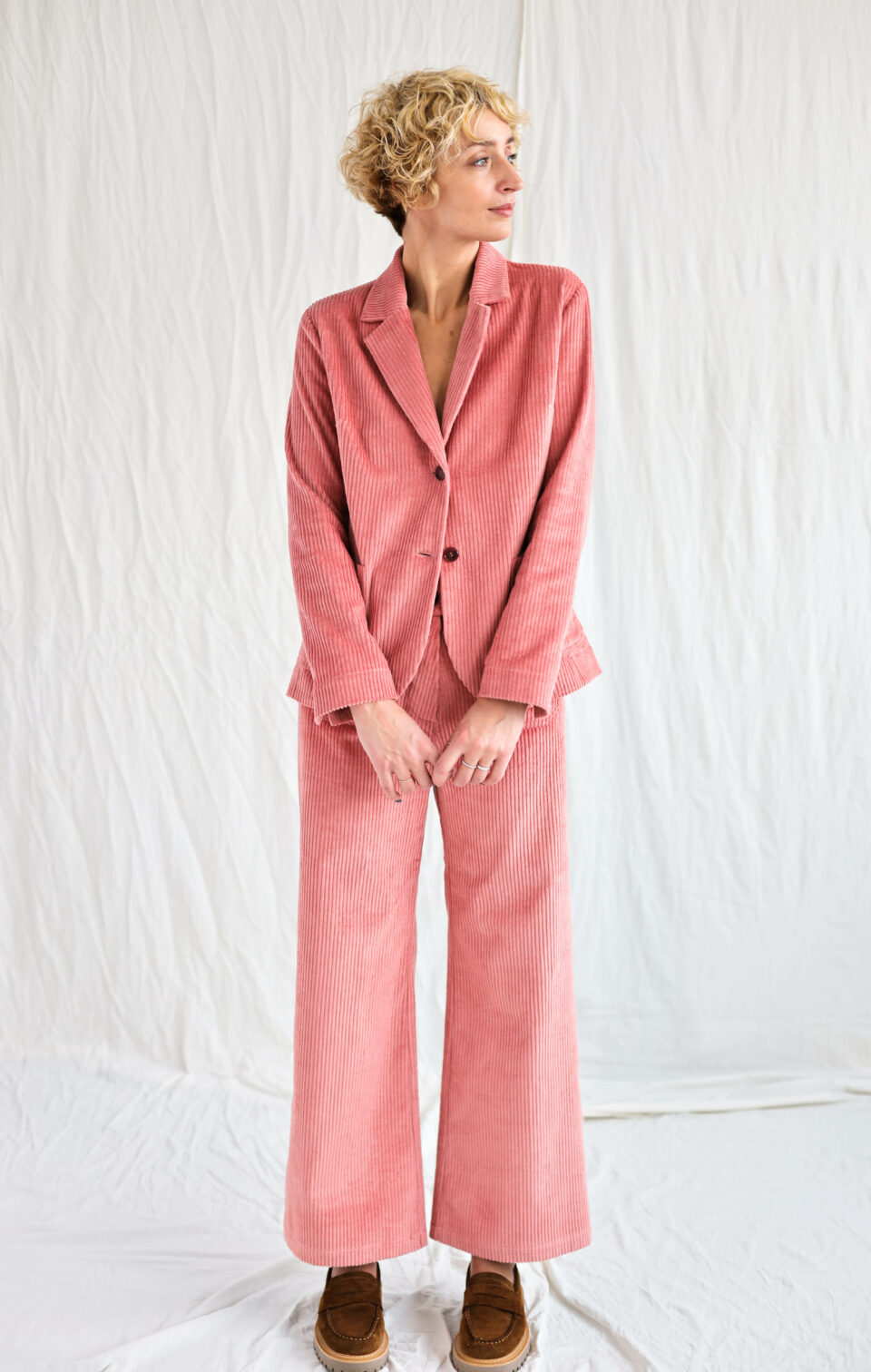 WIDE WALE CORD SUIT | Dress | Sustainable clothing | OFFON Clothing