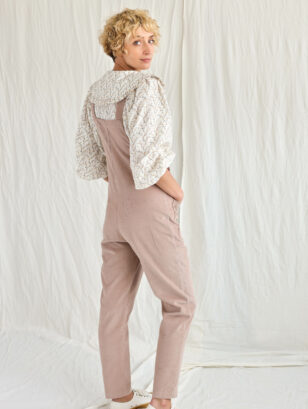 Cord dungaree in beige | Jumpsuit | Beige | Sustainable clothing | OffOn clothing
