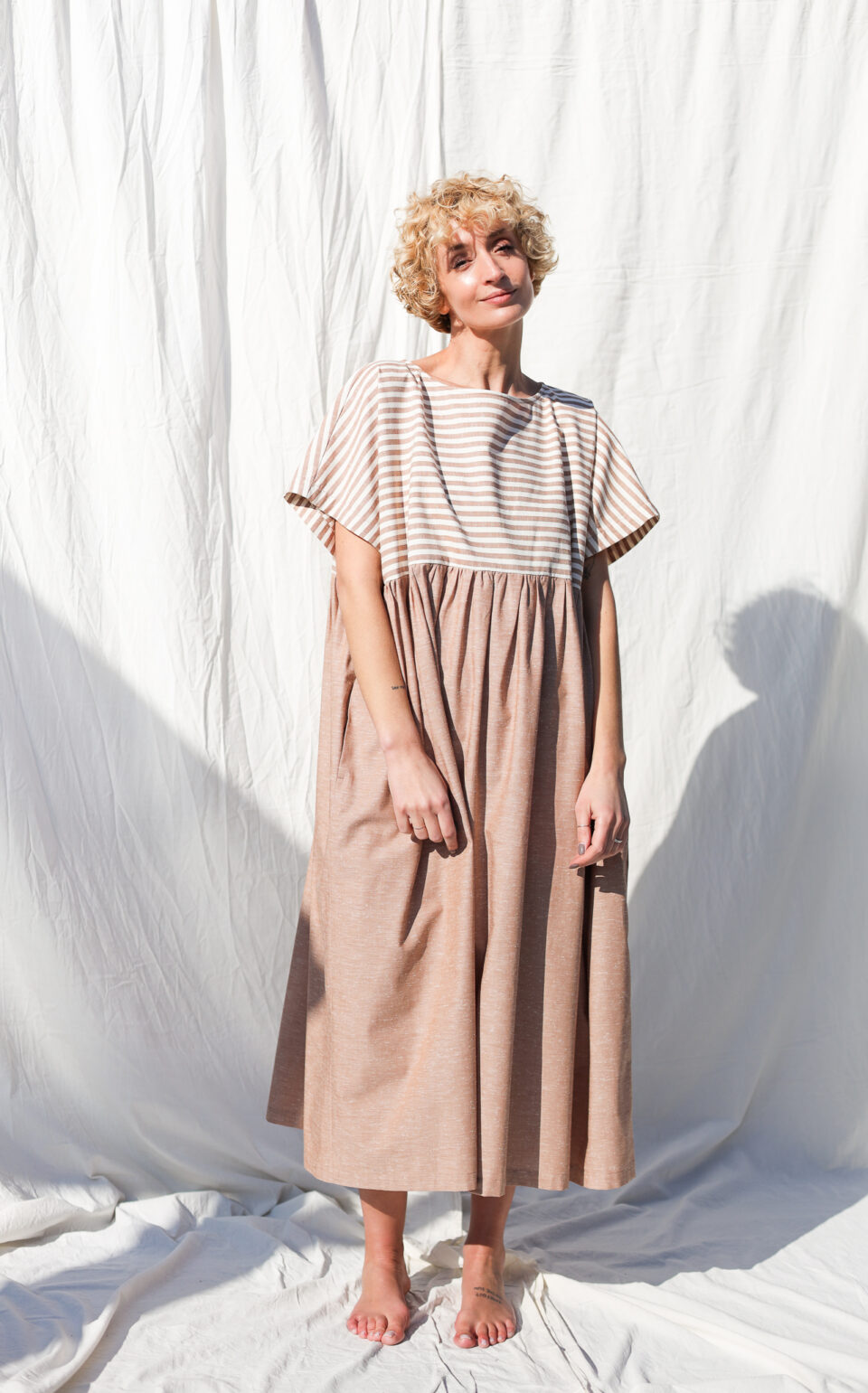 Oversized boxy fit organic cotton dress | Dress | Sustainable clothing | OffOn clothing