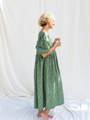 Floral puff sleeves dress THORPE HILL | Dress | Sustainable clothing | OffOn clothing