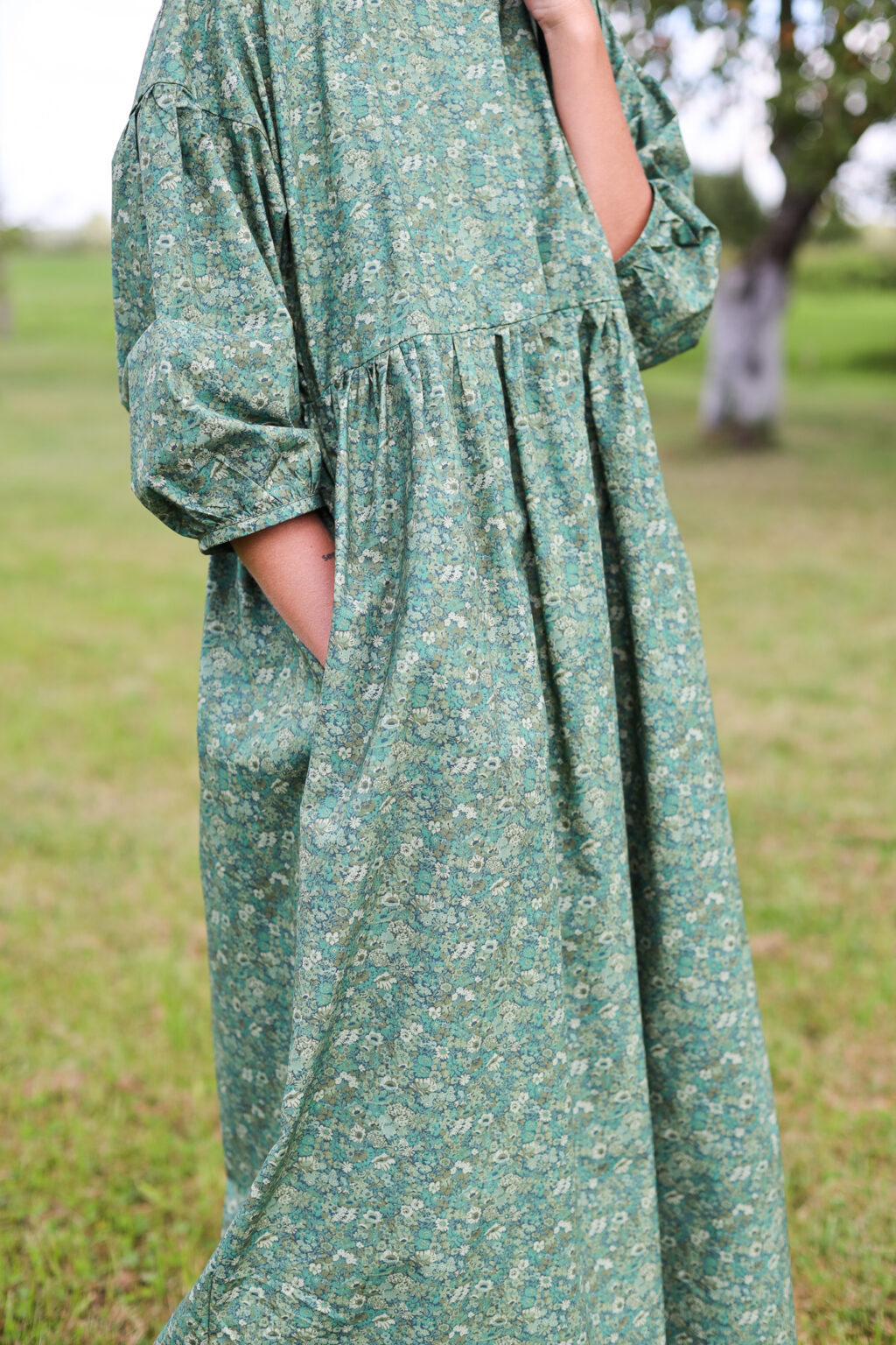 Floral puff sleeves dress THORPE HILL – OffOn