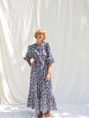 Long sleeve floral maxi dress JUDES GARDEN | Dress | Sustainable clothing | OffOn clothing