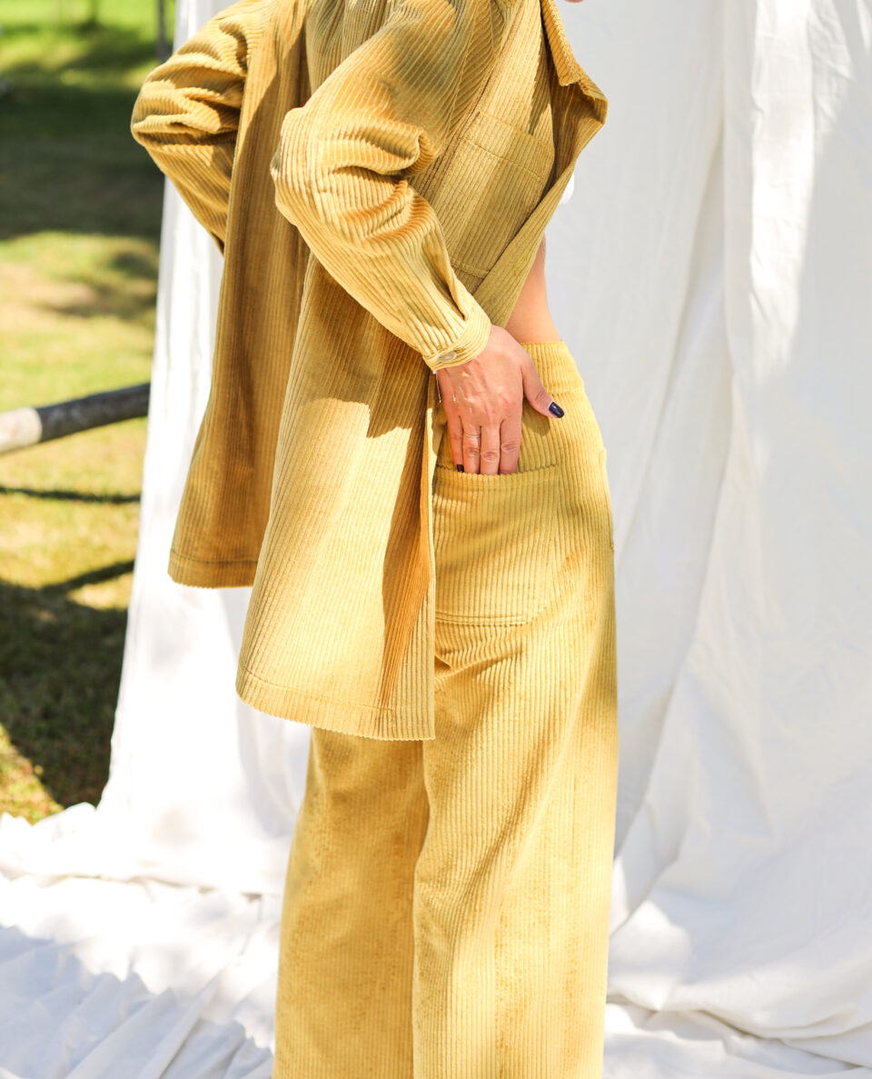 WIDE WALE CORD SUIT IN CURRY COLOR