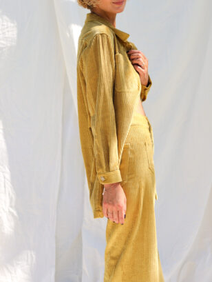 Wide wale cord suit in curry color | Women Suit | Sustainable clothing | OffOn clothing