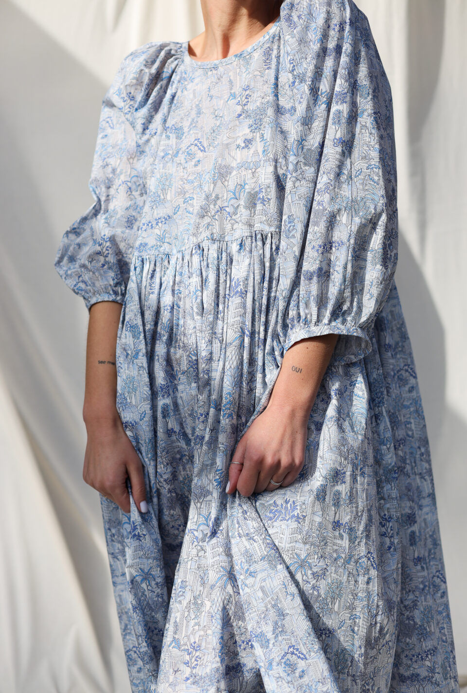 Reversible oversized printed summer dress PLANTOPOLIS | Dress | Sustainable clothing | OffOn clothing