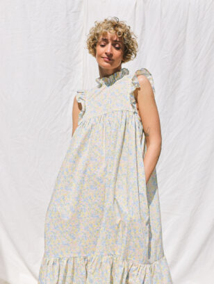 Floral flutter sleeves Maxi dress MONET​ ​​| Sustainable clothing | OFFON clothing