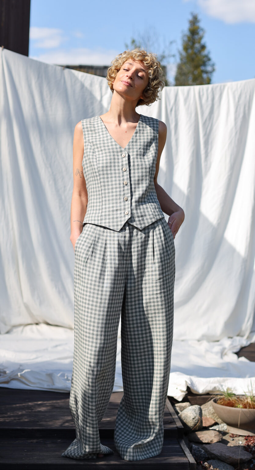 Gingham Garden Vest