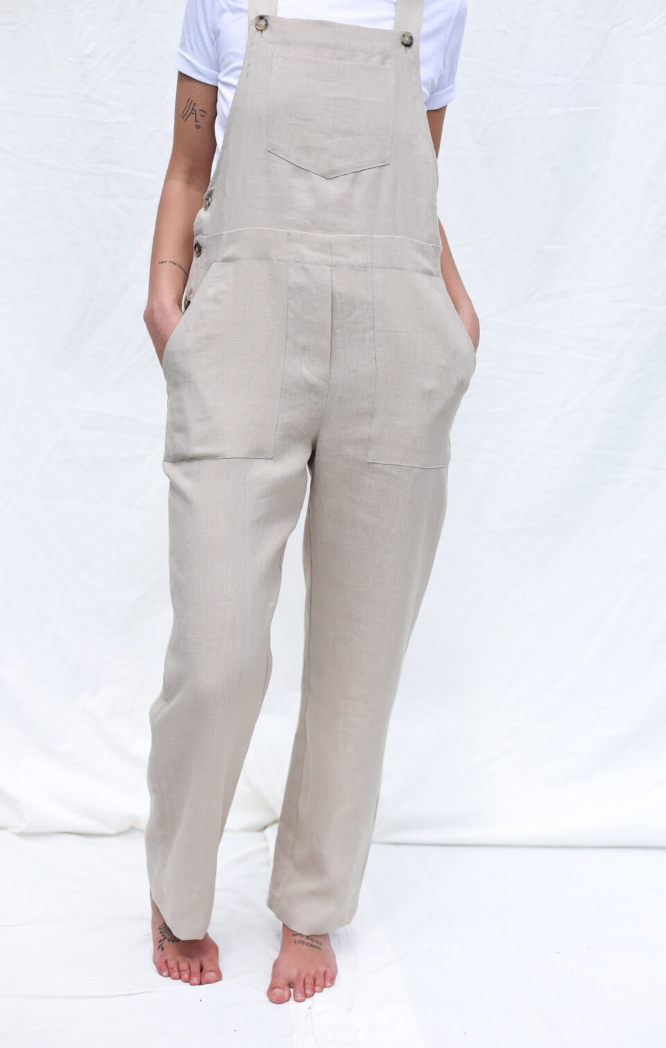 Casual linen dungarees DOROTHY