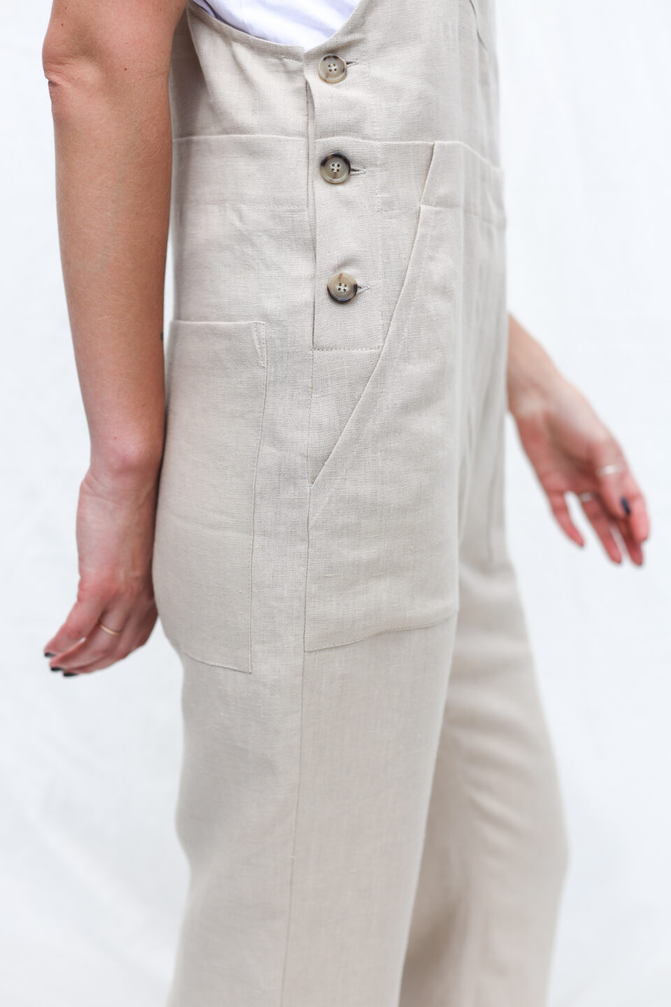 Casual linen dungarees DOROTHY