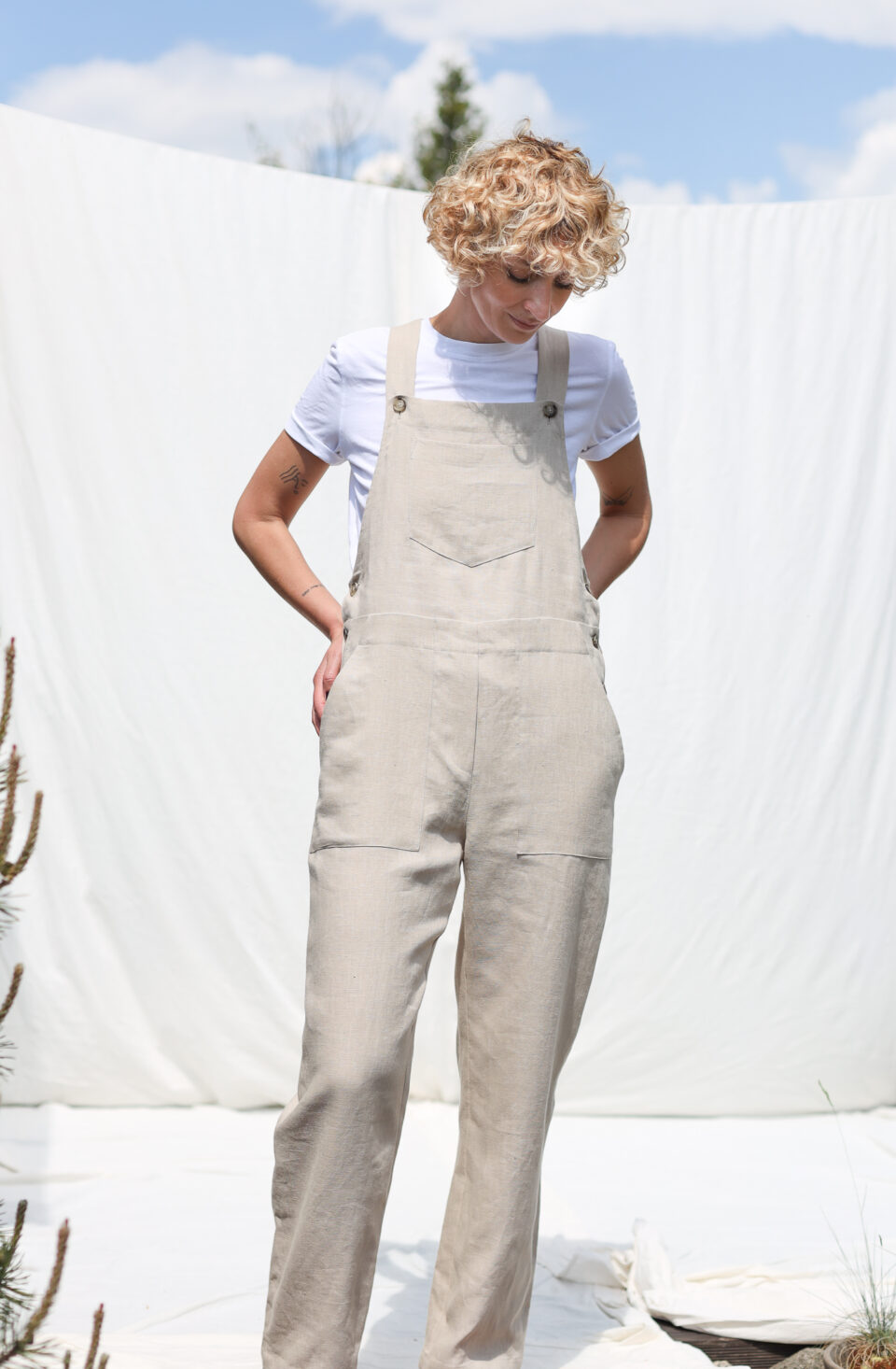 Casual linen dungarees DOROTHY | Jumpsuit | Sustainable clothing | OffOn clothing