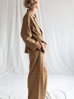 Wool plaid two pieces suit | Suit | Sustainable clothing | OffOn clothing