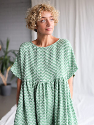 Jacquard linen oversized dress ELLA | Dress | Sustainable clothing | OffOn clothing