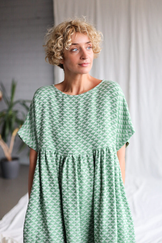 Jacquard linen oversized dress ELLA – OffOn