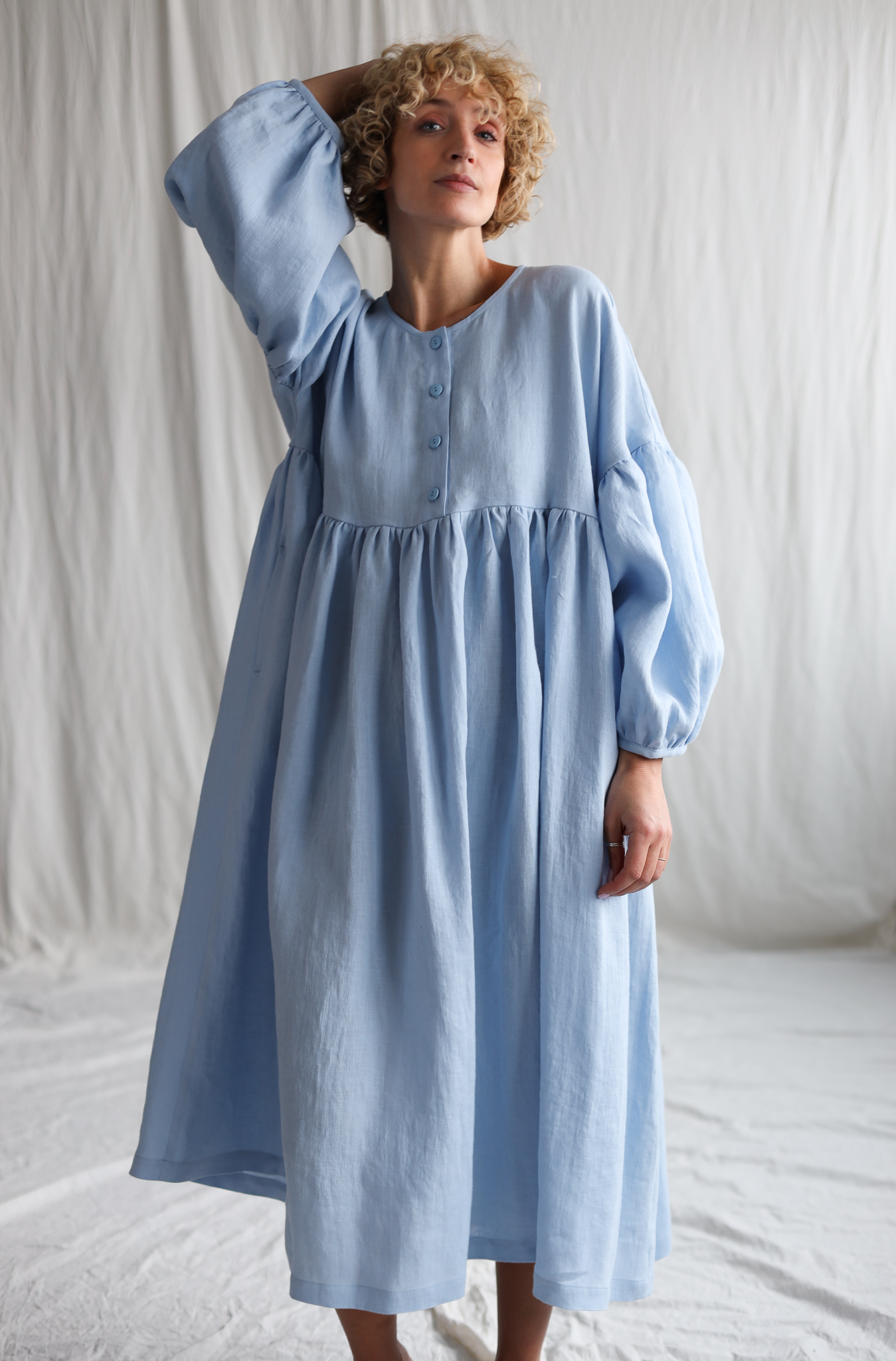SUNCHASER Dress - sky blue linen