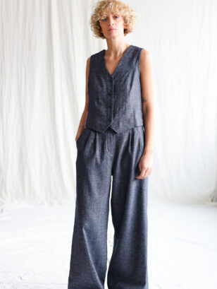 Classic elegant linen and wool waistcoat | Top | Sustainable clothing | OffOn clothing