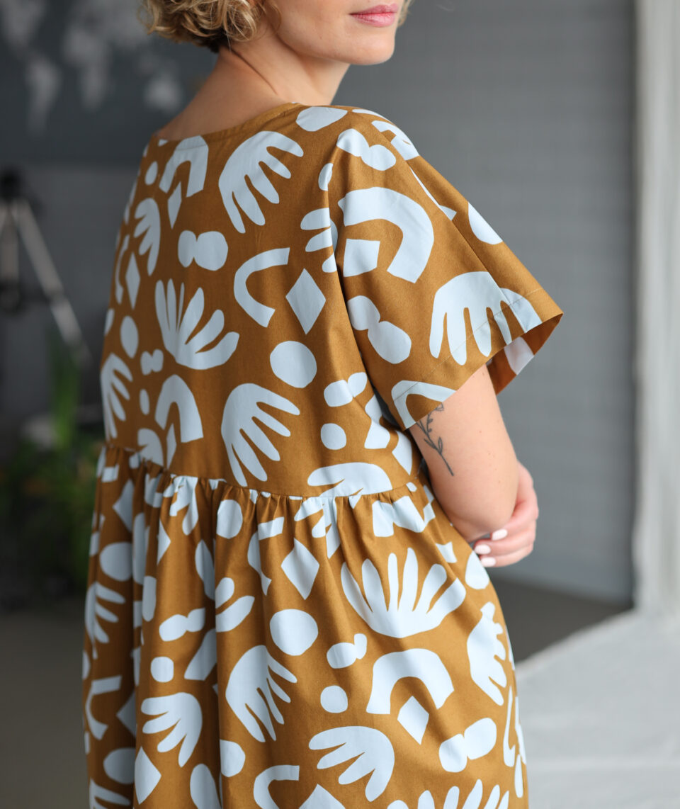 Abstract print oversized dress SILVINA | Dress | Sustainable clothing | OffOn clothing