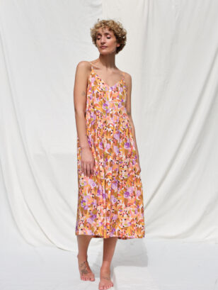 Sleeveless floral print viscose sundress ELOISE | Dress | Sustainable clothing | OffOn clothing