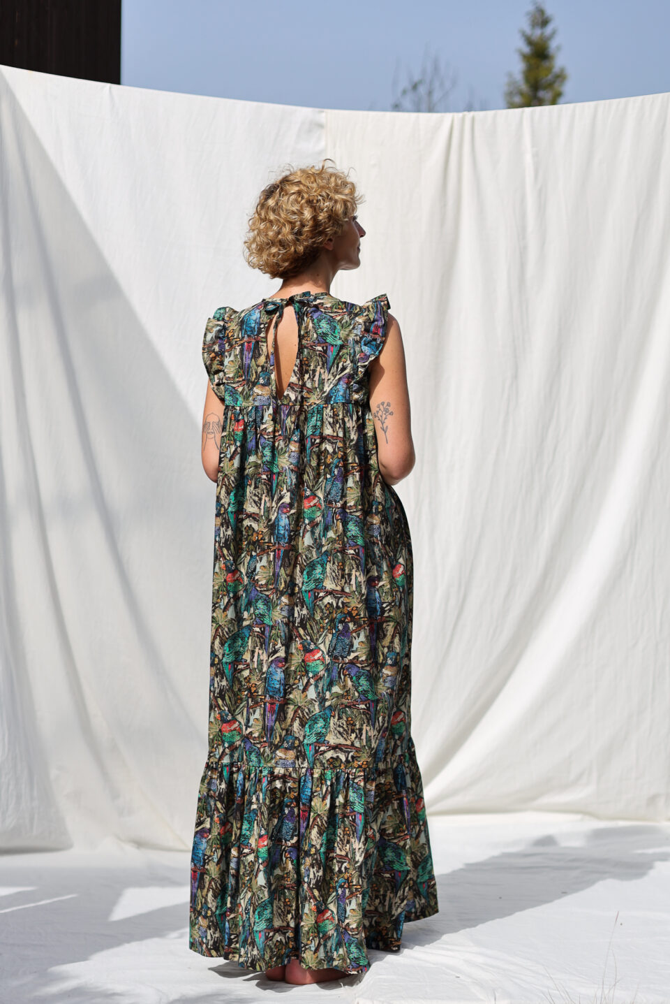 Sleeveless Maxi silky cotton dress SONNY JAMES | Dress | Sustainable clothing | OffOn clothing