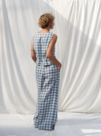 Waist Band With String Linen Effect Palazzo Pants