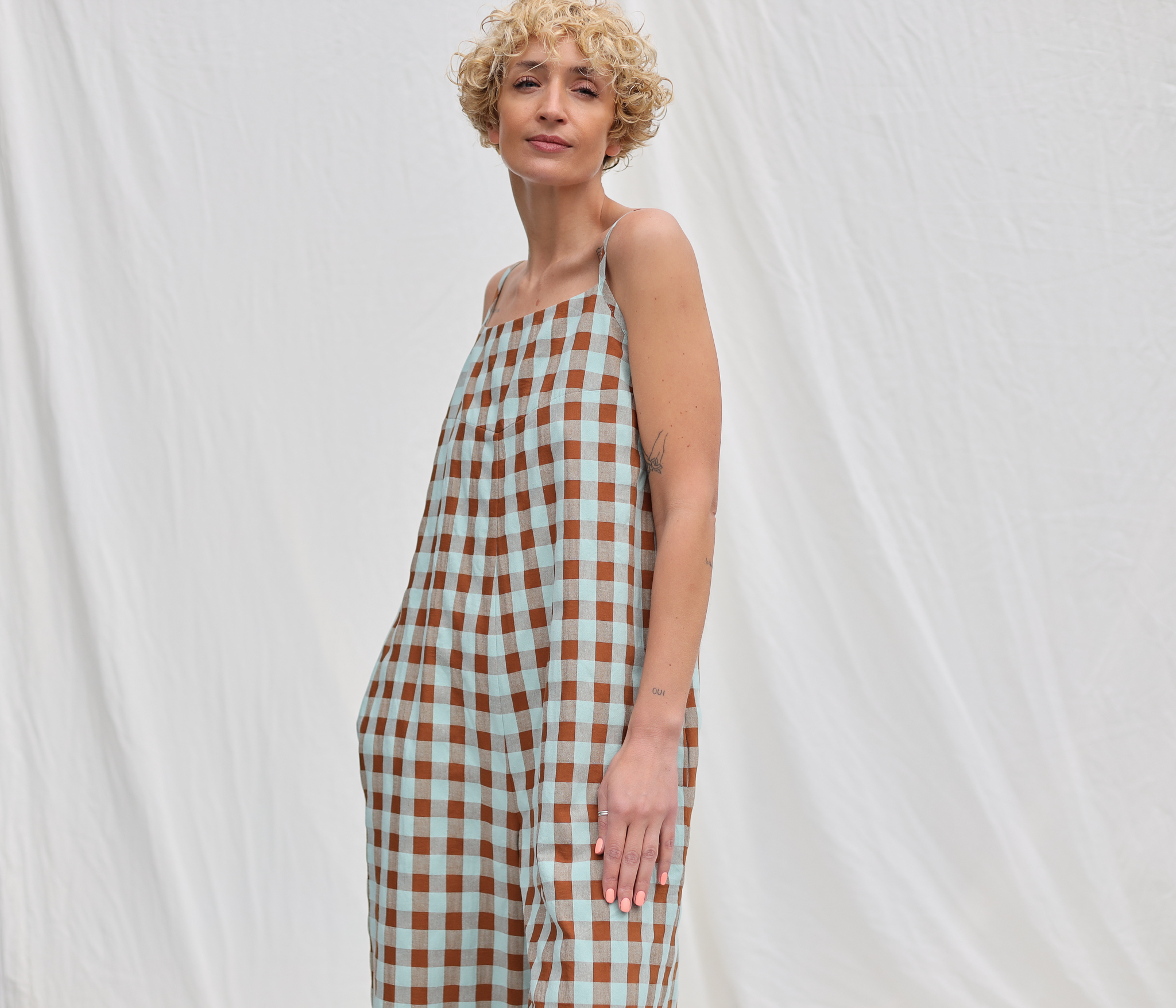 Ruched Spaghetti Strap Jumpsuit