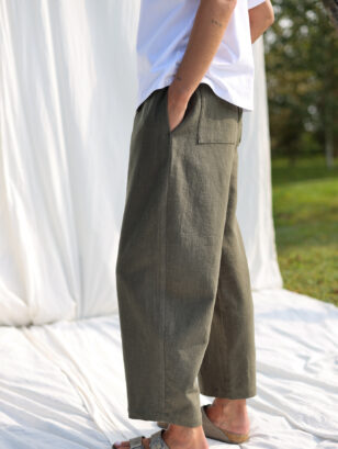 Heavy linen balloon trousers VIVIAN | Trousers | Sustainable clothing | OffOn clothing