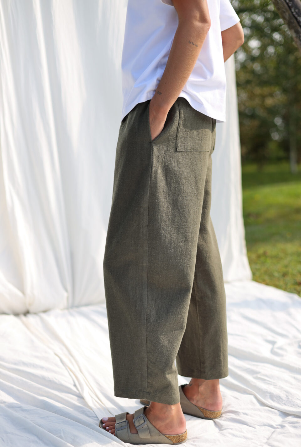 Heavy linen balloon trousers VIVIAN | Trousers | Sustainable clothing | OffOn clothing