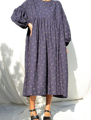 Oversized floral cotton dress GRETA | Dress | Sustainable clothing | OffOn clothing