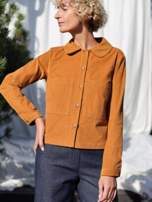 Peter Pan Collar Needlecord Blouse | Tops | Sustainable clothing | OffOn clothing