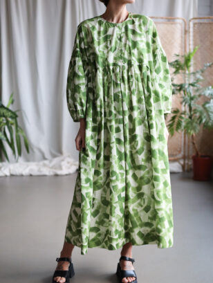 Oversized abstract print dropped shoulders dress GRETA | Dress | Sustainable clothing | OffOn clothing