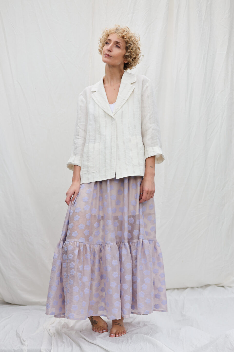 Lavender Floral Organza Skirt BLOOM - Image 1