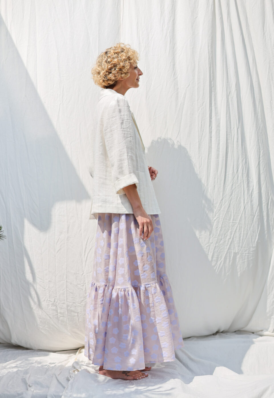 Lavender Floral Organza Skirt BLOOM - Image 2