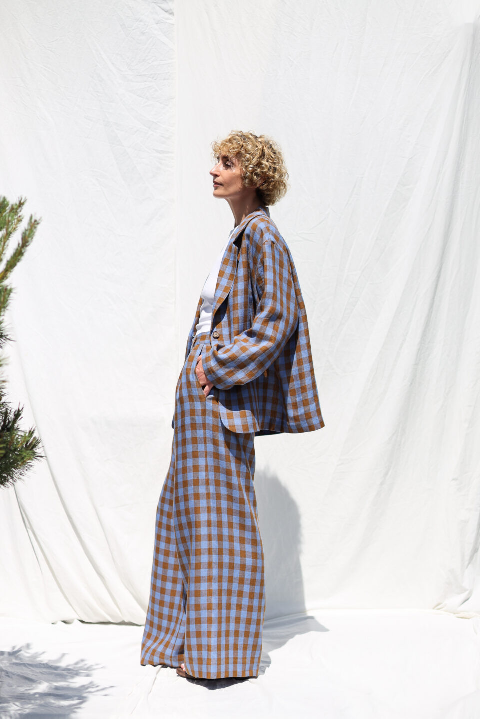 Elegant linen matching suit - Image 1